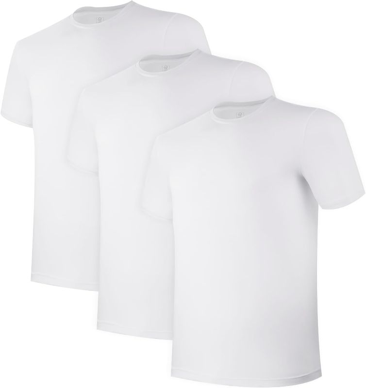 Photo 1 of BAMBOO COOL Men's Undershirt Moisture-Wicking T-Shirts Stretch Crewneck Soft Tees for Men,3 Pack (XXL)