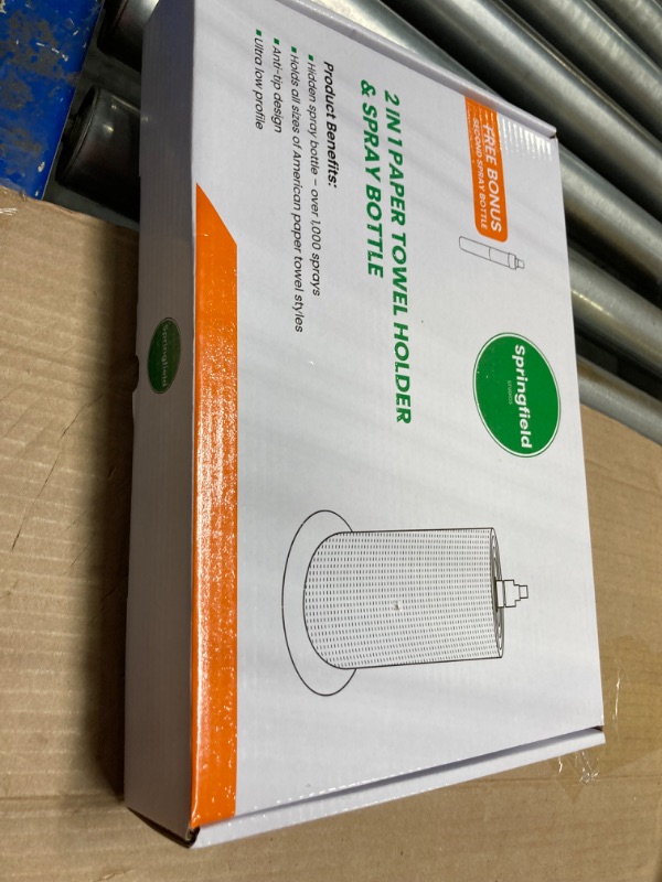 Photo 1 of 2 in 1 Paper Towel Holder with Spray Bottle Center, Black Paper Towel Holder Countertop, Kitchen Spray Paper Towel Holder, Camping Paper Towel Holder, Bathroom Must Have