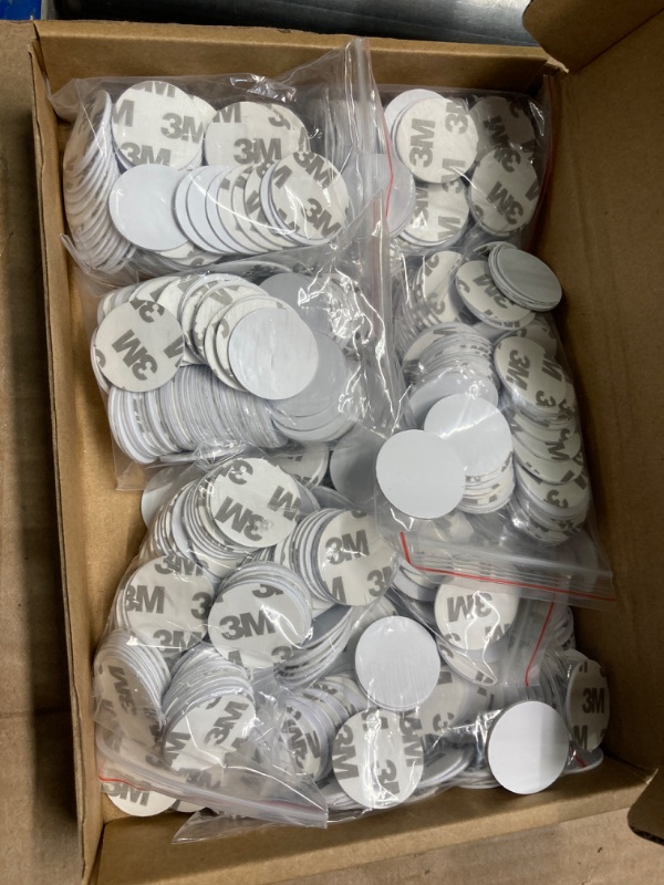 Photo 1 of 750 Pcs NFC Cards NFC 215 Tags Round NFC Chip Rewritable PVC NFC Stickers Blank NFC Coin Cards 25mm, 492 Bytes Memory, Compatible with Tagmo for NFC Enabled Mobile Phones, Devices