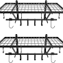 Photo 1 of lesolar Garage Wall Shelves 1 Pack 14.2"x31.5" Garage Shelving Wall Mount for Storage Rack Garage Wall Organizer Floating Shelves Includes 4 Bike and 16 Tool Hooks 500lbs Capacity