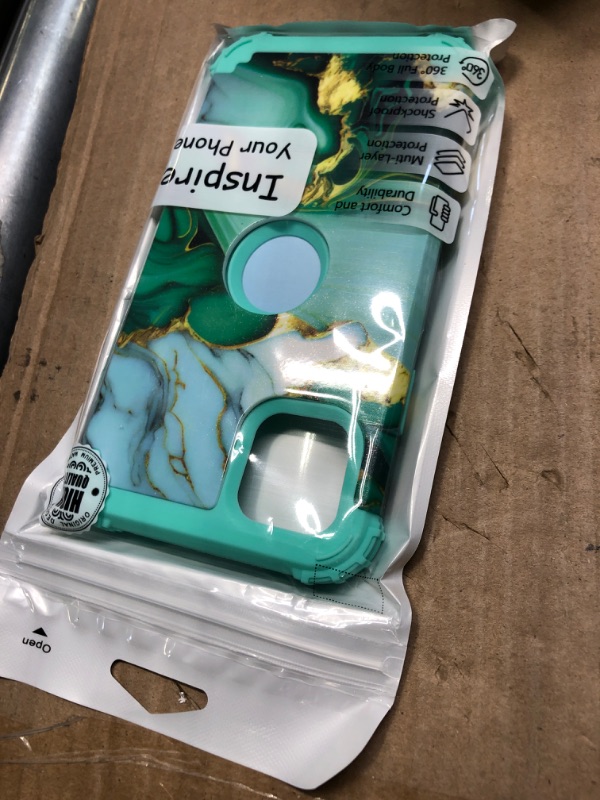 Photo 1 of Hocase for iPhone 11 Pro Max Case, Heavy Duty Shockproof Protection Soft Silicone Rubber Bumper+Hard Plastic Hybrid Protective Case for iPhone 11 Pro Max (6.5" Display) 2019 - Mint Green