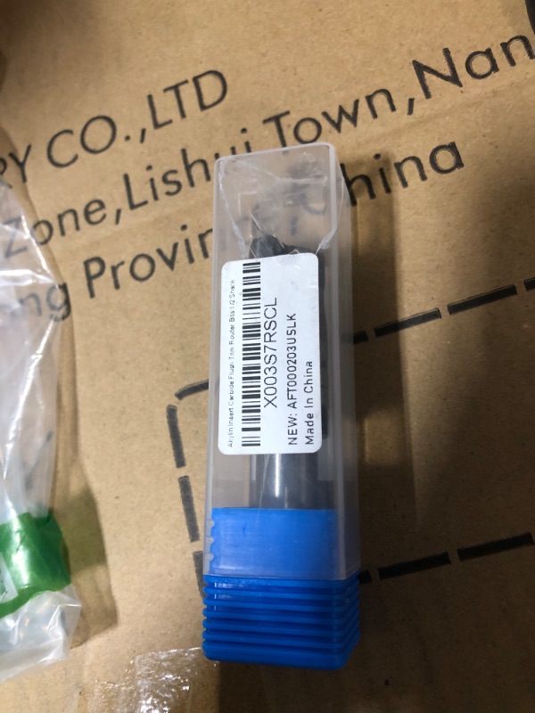 Photo 2 of Akylin Solid Carbide Spiral Flush Trim Router Bits 1/2“ Shank,1-3/16" CL Compression Flush Trim Bit,Up&Down Cut for Wood Flush Trimming,Shank Bearing 2+2 Flutes(1/2“ SD,3/4" CD ,1-3/16" CL) 1/2"x 1-3/16" solid carbide