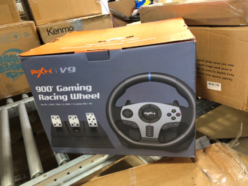 Photo 1 of PXN V9 Gaming Racing Wheel with Pedals and Shifter, Steering Wheel for PC, Xbox One, Xbox Series X/S, PS4, PS3 and Nintendo Switch