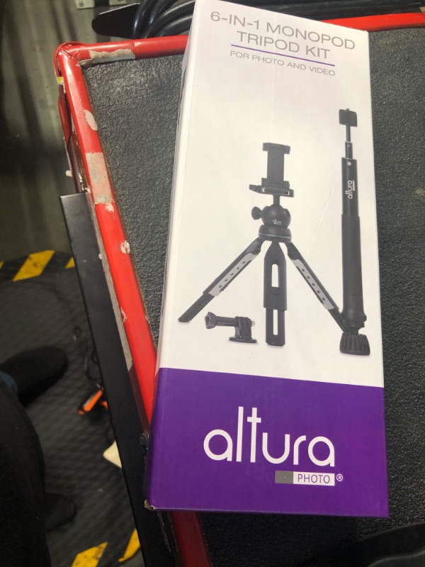 Photo 3 of Altura Phone Tripod 55" - Works as GoPro Tripod, GoPro Selfie Stick, and Camera Monopod - Cell Phone Tripod Stand w/ 360 Rotating Head - Tripod for iPhone Comes with Carrying Case, Great for Travel