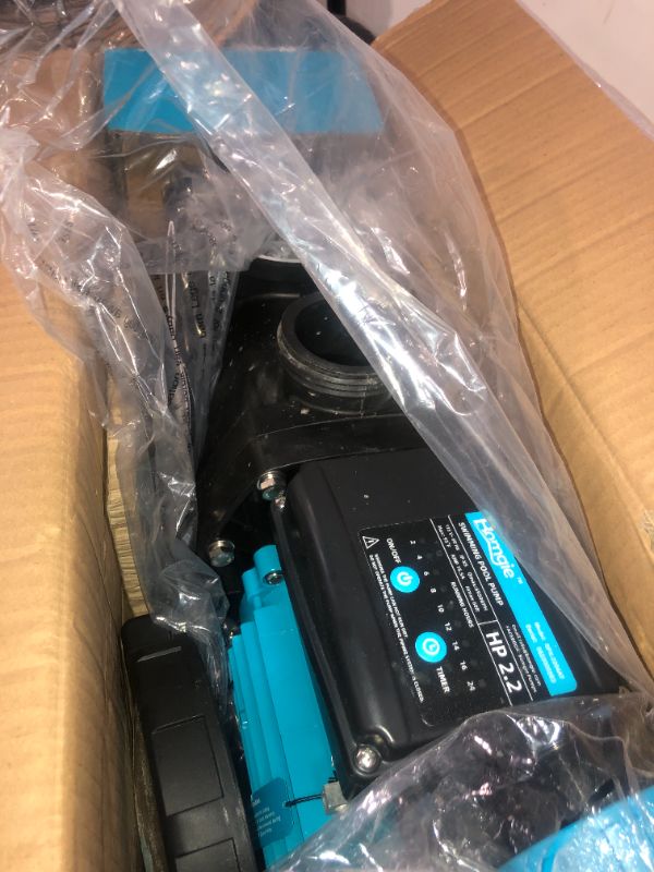 Photo 1 of 2.2 HP Pool Pump with Timer,6950GPH Above Ground Pool Pump Timer 115V, Inground Pool Pumps High Speed Flow, Self Primming Swimming Pool Pump with Filter Basket