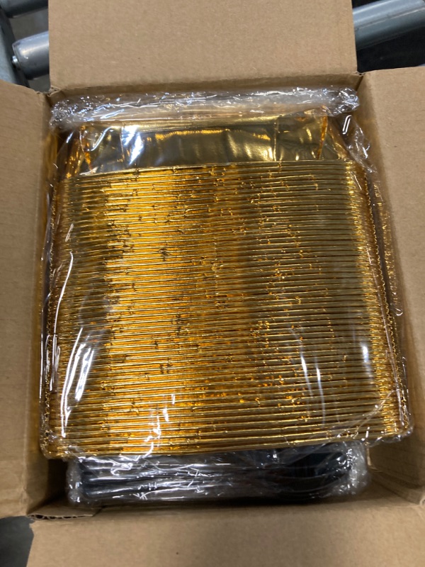 Photo 1 of Free-Air 1 LB Disposable Mini Cake Tins 50 Pack, Paper Mini Loaf Pans Small Banana Bread Baking Tins,Baked Goods Containers Loaf Pan Liners With 50 Bags And Spoons For Bake Sale-Gold