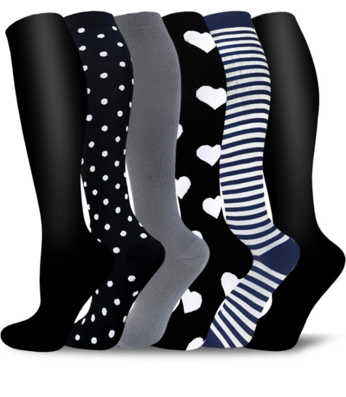 Photo 1 of Hi Clasmix Graduated Compression Socks for Women&Men 20-30mmhg Best for Circulation,Pregnancy,Media,Nurse,Running,Travel