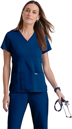 Photo 1 of BARCO Grey's Anatomy Scrubs - Riley Scrub Top for Women, V-Neck Super-Soft Women's Scrub Top XL