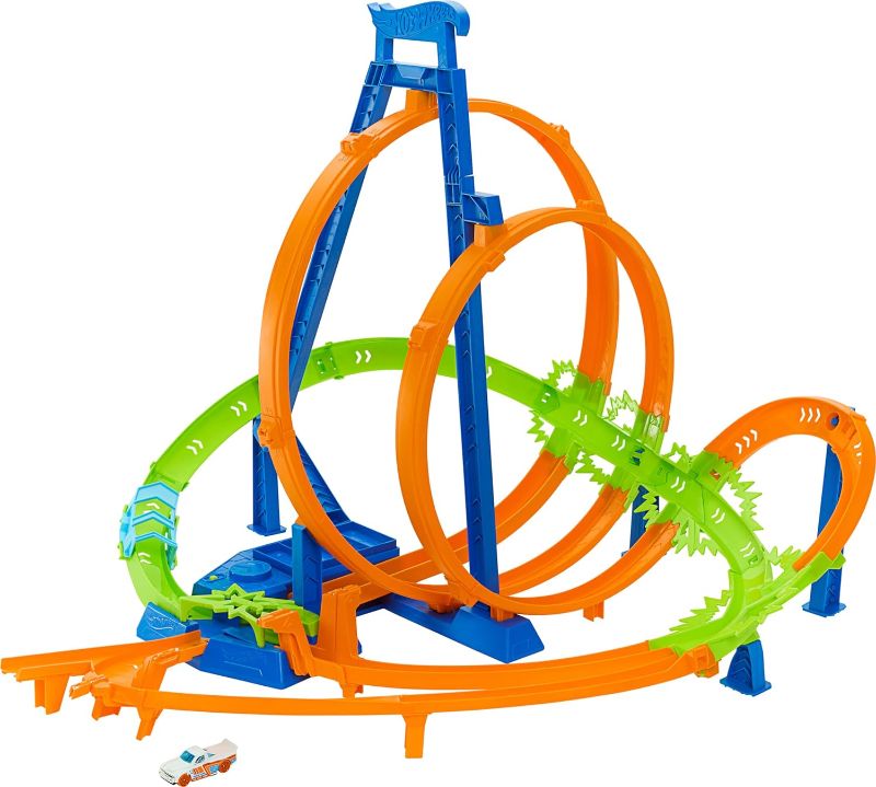 Photo 1 of ***Missing Vital Part***
Hot Wheels Toy Car Track Set Action Epic Crash Dash with 1:64 Scale Car & 5 Crash Zones, Powered by Motorized Booster