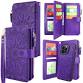 Photo 1 of Compatible with iPhone 14 Pro Max 6.7 inch 5G 2022 Wallet Case Detachable Magnetic Cover Zipper Cash Pocket Multi Card Slots Holder Wrist Strap Lanyard (Floral Purple)