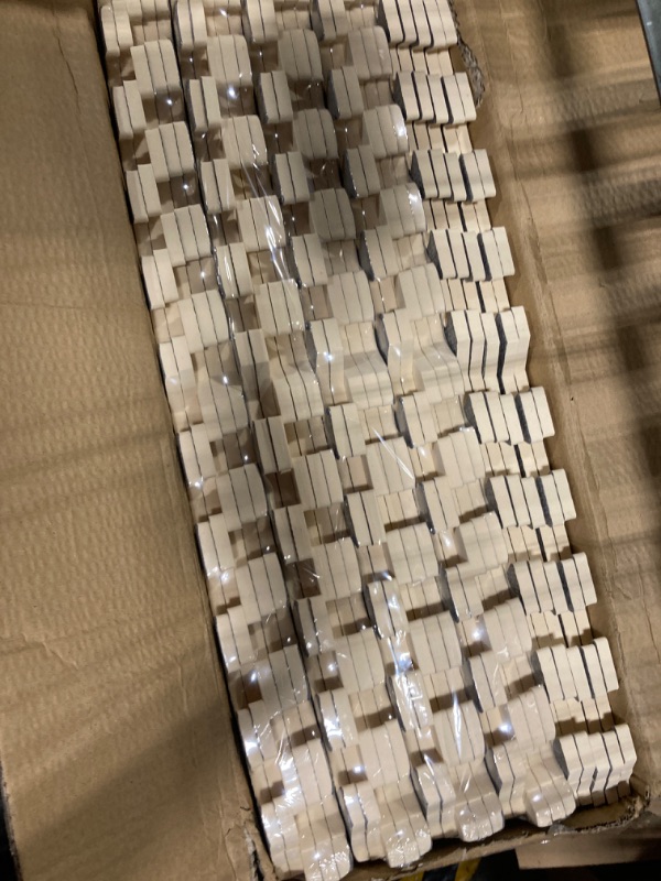 Photo 1 of 100 Sq. Ft 3/8 Inch Thick Printed Foam Tiles Interlocking Foam Mat, 24" x 24", 25 pcs, Dark Wood Grain Style Print