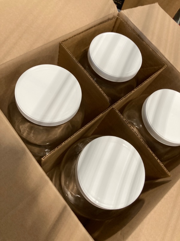 Photo 3 of kitchentoolz 4 Pack- 1 Gallon Mason Jar - Glass Jar Wide Mouth with Airtight Foam Lined Plastic Lid - Safe Mason Jar for Fermenting Kombucha Kefir - Storing and Canning- US Made