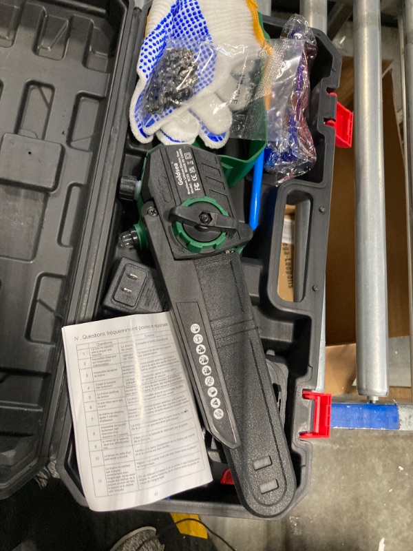 Photo 1 of Mini Chainsaw 8 Inch cordless hand-held electric chain saw with 2*21V 4000mAh Battery, Brushless Motor, Tool-free Tension, Automatic Chain Lubrication, Battery Level Display,Cordless Chainsaw