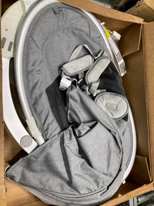 Photo 1 of BabyBond Baby Swings for Infants, Bluetooth Infant Swing with 10 Preset Lullabies, 5 Point Harness Belt, 5 Speeds and Remote Control - Portable Baby Swing for Indoor and Outdoor, Aluminum