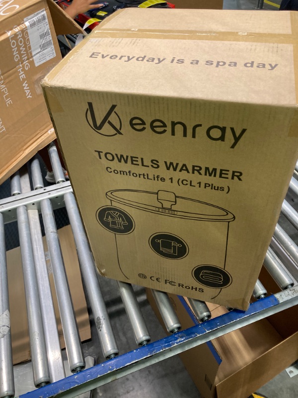 Photo 2 of Keenray Upgraded Towel Warmer Bucket, Large Towel Warmer with 3 Heating Modes, Heat Time 30/45/60 Min Adjustable and Up to 24 Hour Delay Timer, Towel Heater for Oversize Bathrobes Blankets Ceramic White