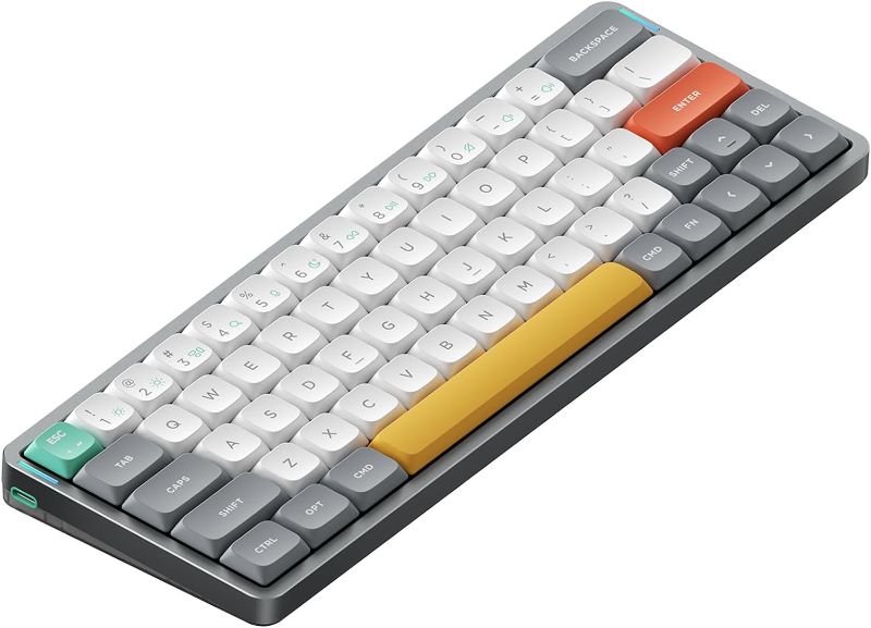 Photo 1 of NuPhy Air60 V2 Portable Wireless Keyboard 60% Low Profile Mechanical Keyboard Support QMK/VIA Compatible with windows/mac OS/Linux Supports Bluetooth 5.1/2.4GHz/wired (USB-C) Grey-Gateron Brown Switch
