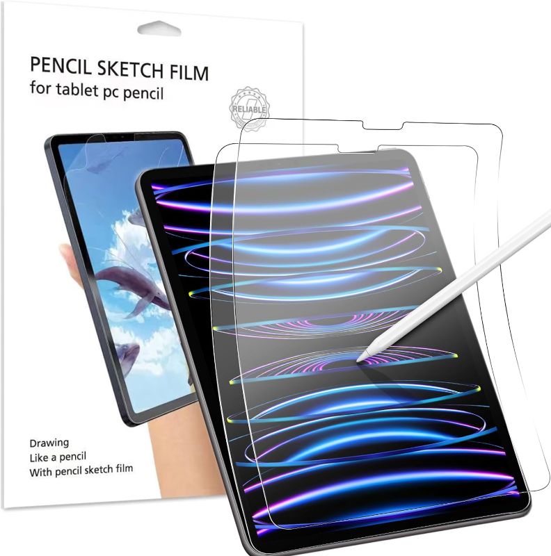 Photo 1 of avakot 2 Pack Paperfeel Screen Protector for iPad Pro 12.9 Inch 2020 | Matte Drawing Film for iPad 12.9 Screen Protector | Paperfeel Film for iPad Pro12.9 Write/Draw Like on Paper
