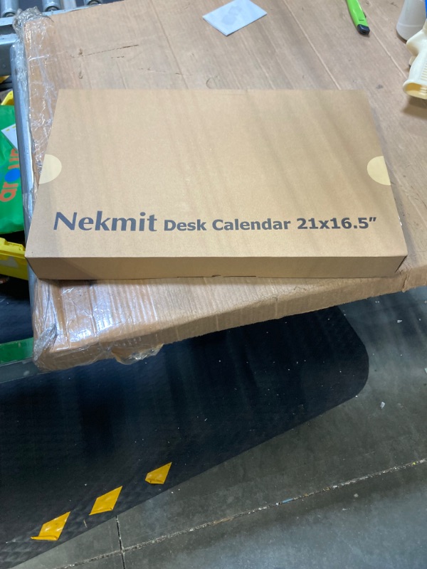 Photo 2 of Nekmit Large Desk Calendar 2023 with Desk Protecting Pad, Runs From Now - December 2023, Office Supplies 22" x 17" Desk Pad Calendar for Life Planning or Organizing White