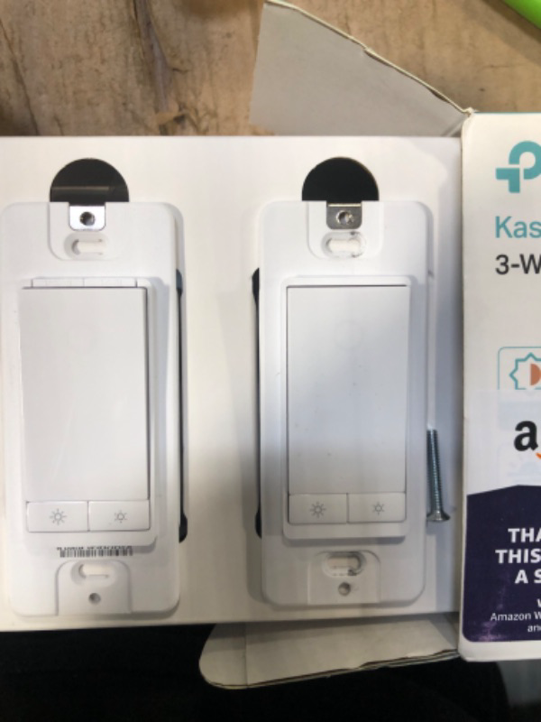 Photo 3 of *** NOT FUNCTIONAL**** SELLING AS PARTS***
 Smart 3 Way Dimmer Switch KIT, Dimmable Light Switch Compatible with Alexa, Google Assistant and SmartThings, Neutral Wire Needed, 2.4GHz, ETL...
