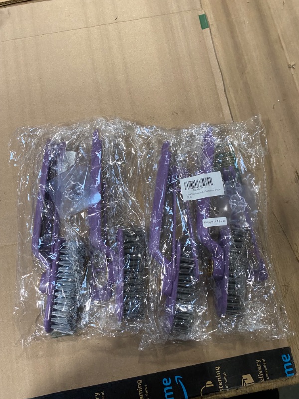 Photo 1 of 2 Pack Multi-Function Rotating Crevice Cleaning Brush,Hard Bristle Crevice Gap Cleaning Brush, 360 Degree Household Cleaning Tool for Cleaning Kitchen Bathroom (Purple)