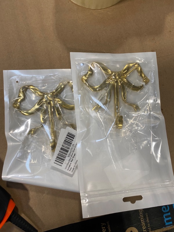 Photo 1 of 2 pk Bow Hook Kitchen Hook Towel Robe Hook Bow Shaped Wall Hook Towel Hook Vintage Wall Hooks Over The Door Hanger Bathroom Wall Hook Wall Peg Hook Outdoor Decorative Wall Brass