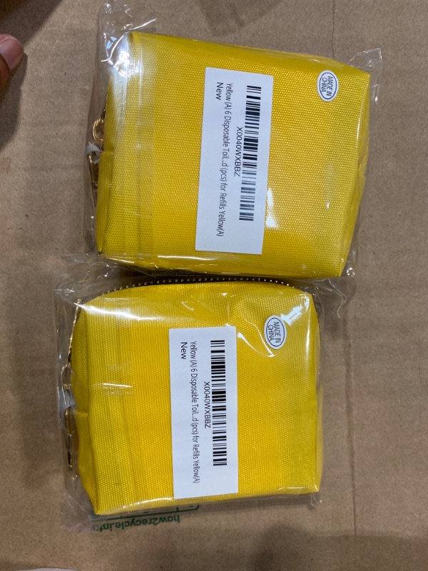 Photo 1 of 2 NOYER Portable Toilet Seat Covers and Carry Case for Adults and Kids; Waterproof Disposable Toilet Seat Cover Travel 6 Pack with Potty Cover Mustard Storage Bag with Clip; Backpack and Purse Must Have