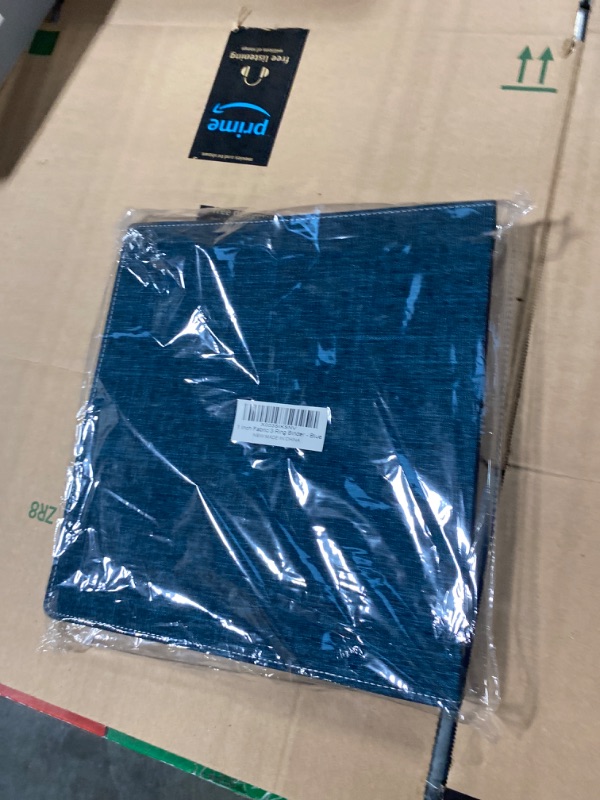 Photo 1 of 1 Inch 3 Ring Binder with Plastic Binder Divider,3 Ring Binder 1 Inch with Polyester Fabric Cover and 2 Interior Pockets Holds 8.5" x 11" Paper for School,Office and Homes -Blue