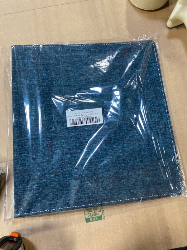 Photo 1 of 1 Inch 3 Ring Binder with Plastic Binder Divider,3 Ring Binder 1 Inch with Polyester Fabric Cover and 2 Interior Pockets Holds 8.5" x 11" Paper for School,Office and Homes -Blue