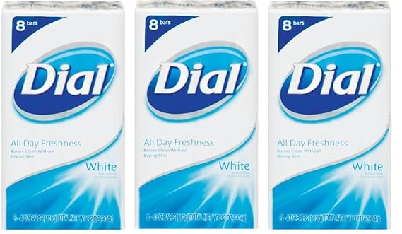 Photo 1 of (PACK OF 24 BARS) Dial Classic WHITE Antibacterial Bar Soap. Round the Clock Odor Protection. Leaves Skin Smooth & Radian! Hypo-Allergenic. Great for Hands, Face & Body! (24 Bars, 4oz Each Bar)