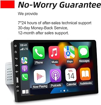 Photo 1 of 9inch Single Din Touchscreen Car Stereo Compatible with Apple Carplay and Android Auto, Bluetooth Car Radio with Backup Camera