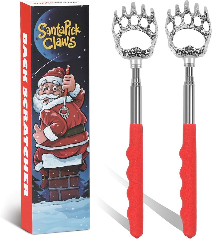 Photo 1 of SANTAPICK Bear Claw Back Scratcher 2 Pack - Telescopic Expendable Cool Stuff Gadgets for Dad, Husband, Grandma, Grandpa, Elderly, Older - Valentines Day Gifts Thoughtful Gifts for Men Women

