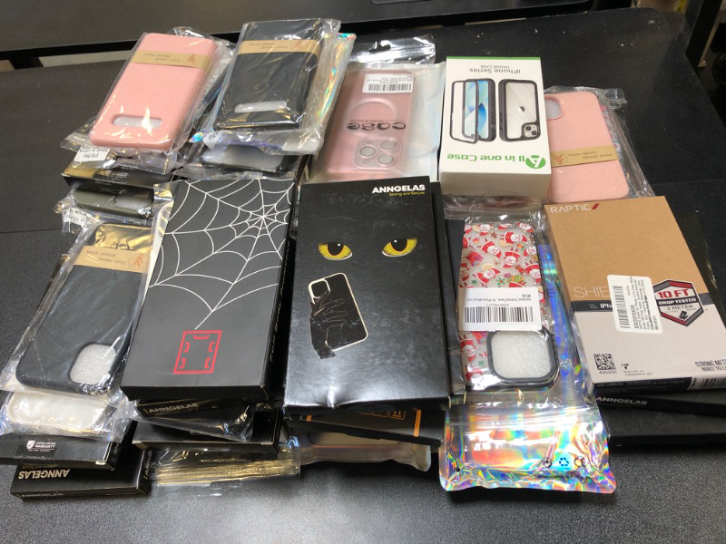 Photo 1 of ASSORTED RANDOM PHONE COVER BAG LOT, VARIOUS SIZES AND COLORS, ALL PHONE COVERS ARE SOLD AS IS