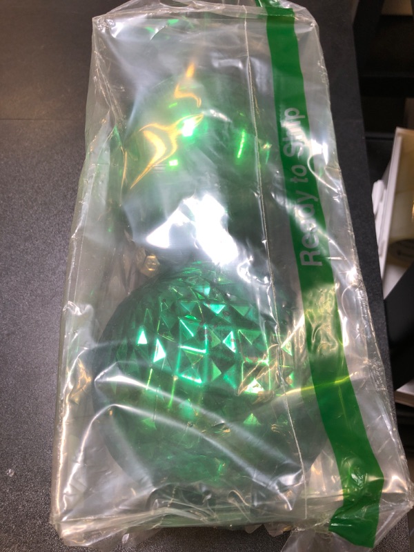 Photo 1 of 2 PACK GREEN 6" CHRISTMAS BULB SET