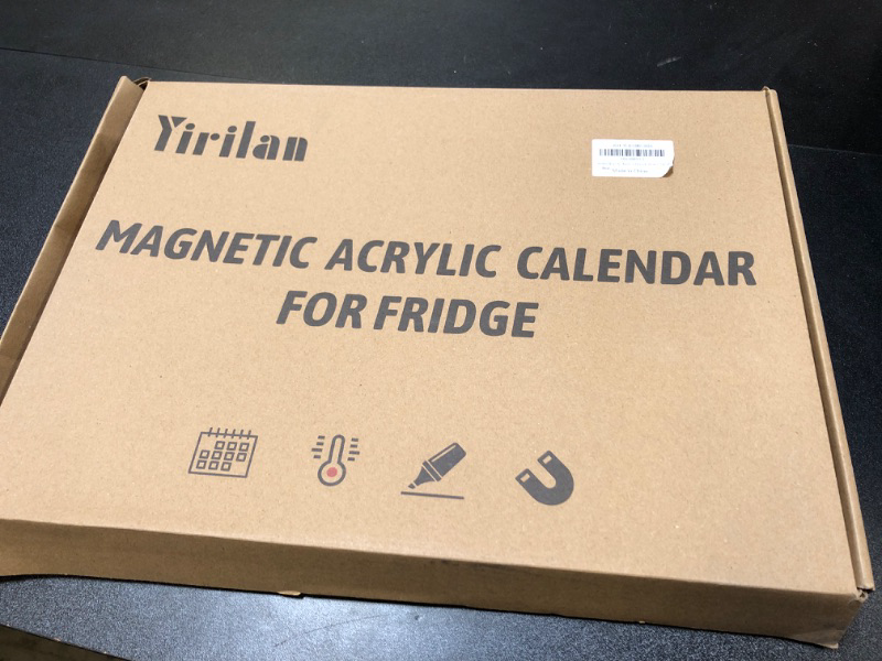 Photo 2 of Yirilan Magnetic Acrylic Calendar for Fridge, Clear Set of 2 Dry Erase Board Calendars for Fridge Reusable Planner, Includes 6 Colors Markers, Pen Container, and Eraser (16"x12"?16"x8"? Monthly and Memo