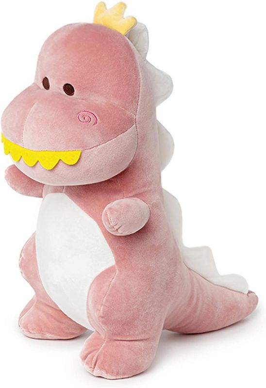 Photo 1 of Adorlynetty Big Dinosaur Plush Toy,15.7" Dinosaur Stuffed Animal Stuffed Dinosaurs Cute Dino Plush Dino Stuffed Animals Soft Dinosaur Plushie for Boys Girls Kids Baby Pink
