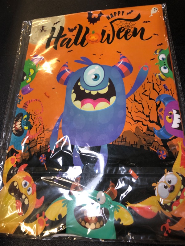 Photo 2 of ROCWOHO Halloween Party Games Pin Eye on The Monster Game Reusable Pin The Monster Halloween Gift Halloween Party Favor Supplies for Kids Girls Boys