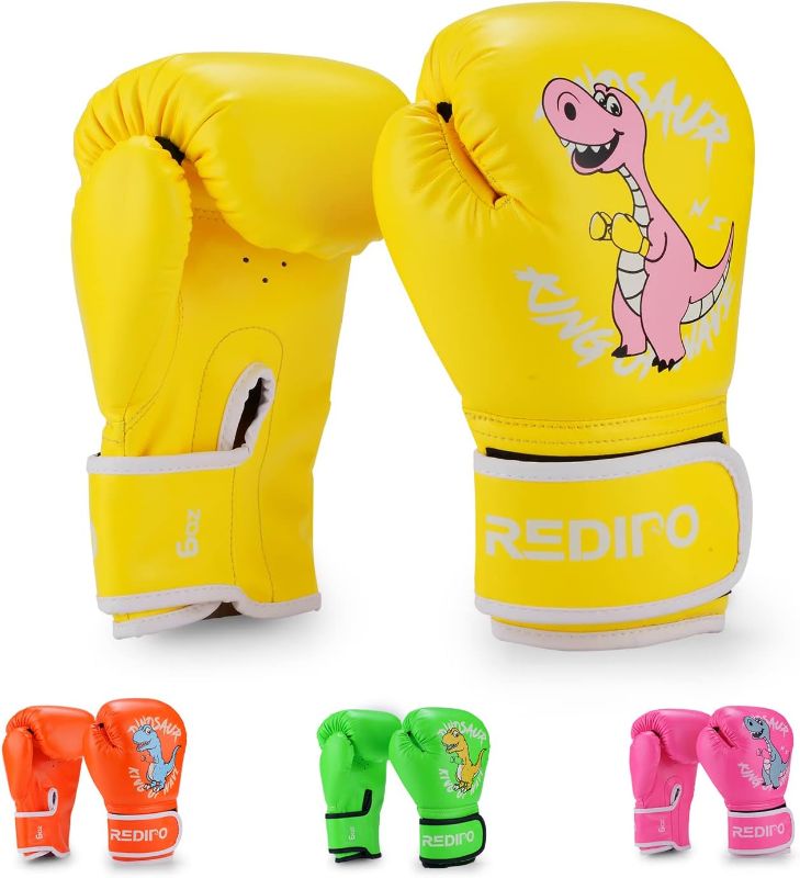 Photo 1 of Redipo Kids Boxing Gloves for Boys and Girls, Youth Boxing Training Gloves for Kids 3-15, 4OZ Punching Bag Kickboxing Thai Mitts MMA Training Sparring Gloves
