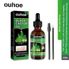 Photo 1 of Ouhoe Black Castor Oil, Organic Castor Oil, Cold Black Castor Oil Organic For Body Hair Skin,Massage Oil, Hair Nourishing 2.02 fl oz