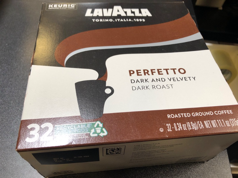 Photo 1 of Lavazza Perfetto Single-Serve Coffee K-Cups for Keurig Brewer, 32 Count Coffee 32 Count (Pack of 1) BEST BY 2/22/2024