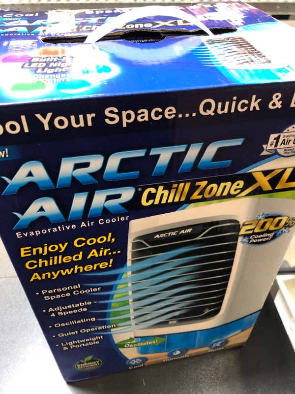 Photo 2 of Arctic Air Pure Chill XL Evaporative Air Cooler - Powerful 4-Speed, Quiet, Lightweight Oscillating Portable Cooling Tower - Hydro-Chill Technology For Bedroom, Office, Living Room & More
