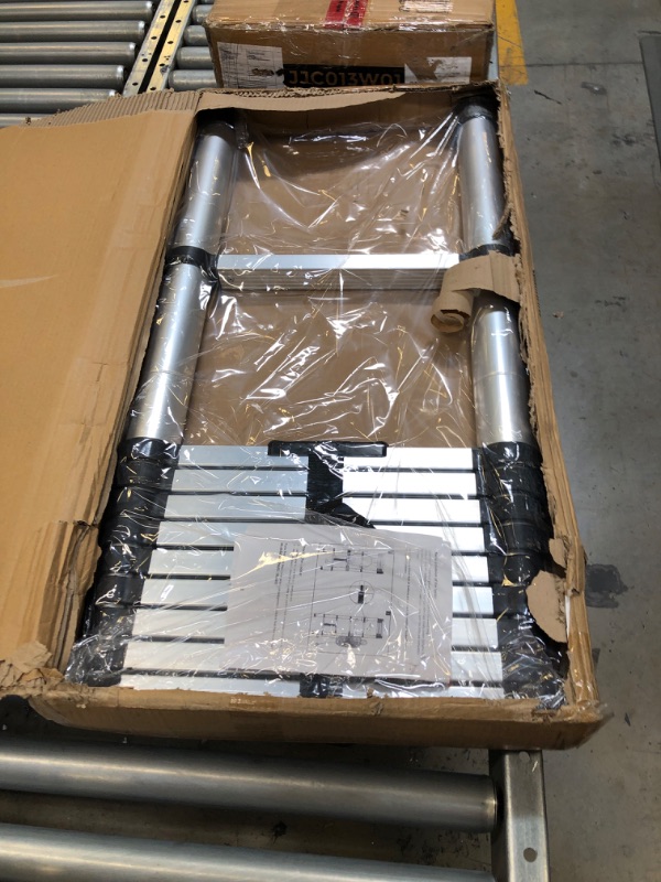 Photo 2 of Telescoping Ladder,12.5 FT Aluminum Extension Ladder, Folding Compact Portable Anti-Slip Ladder for Attic, RV, Loft, Roof Mode 1 12.5FT