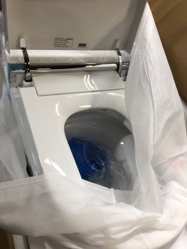 Photo 3 of ARRISEA Smart Toilet with Bidet Built in, Foot Sensing Modern Toilet Bidet Combo with Auto Flush, Remote Control Warm Water, Elongated Heated Bidet Seat, Dryer, Built-in Water Tank, LED Light BP101--Manual Lid