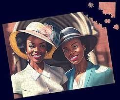Photo 1 of African American Puzzles for Adults Delight: 1000 Piece LewisRenee Art, Experience an Enchanting & Soothing Mental Escape with Beautiful Black African Puzzle Designs.
