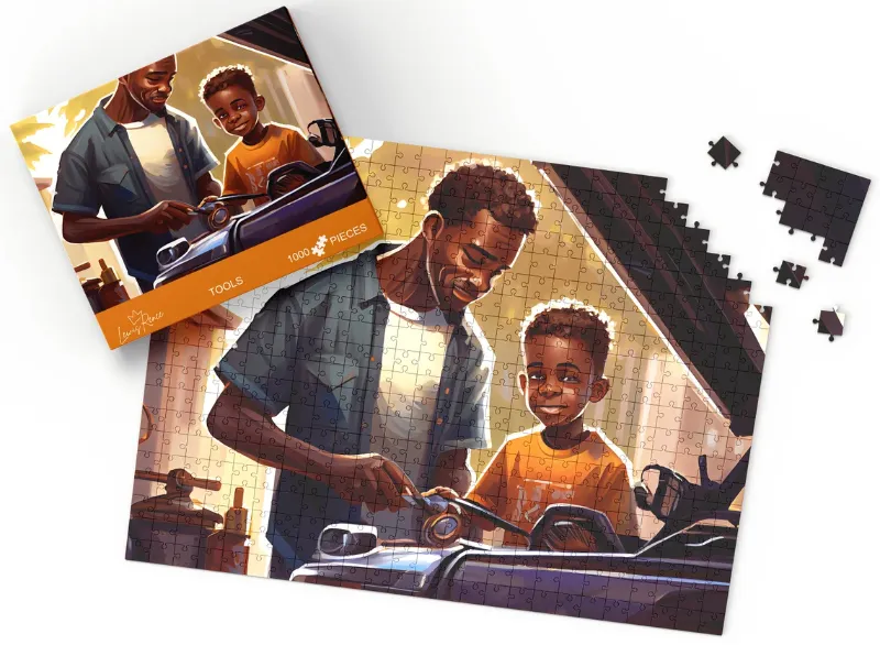 Photo 1 of Engaging African Art Puzzles: LewisRenee 1000 Piece Masterpiece (Tools)
