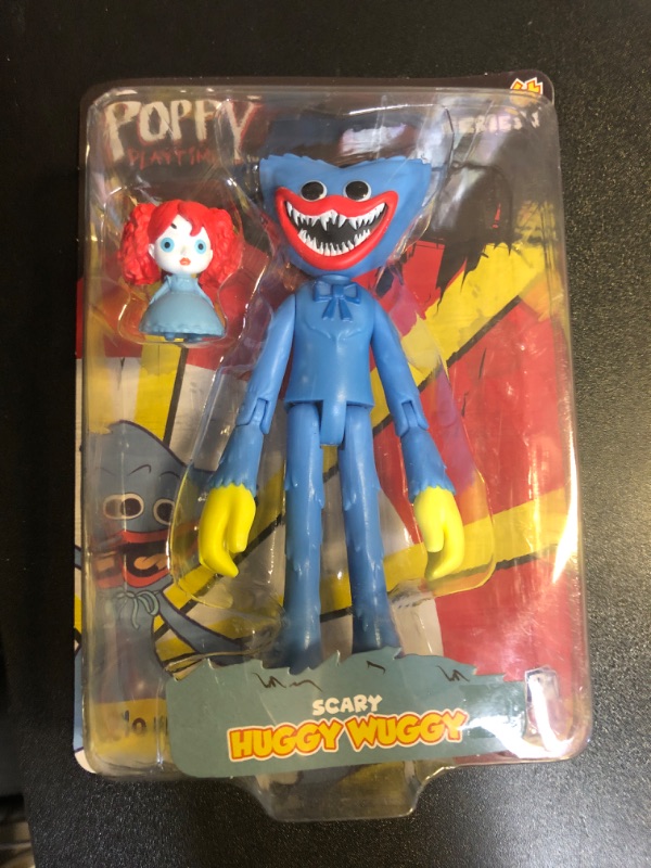 Photo 2 of Poppy Playtime - Scary Huggy Wuggy Action Figure (5 Posable Figure Series 1)
