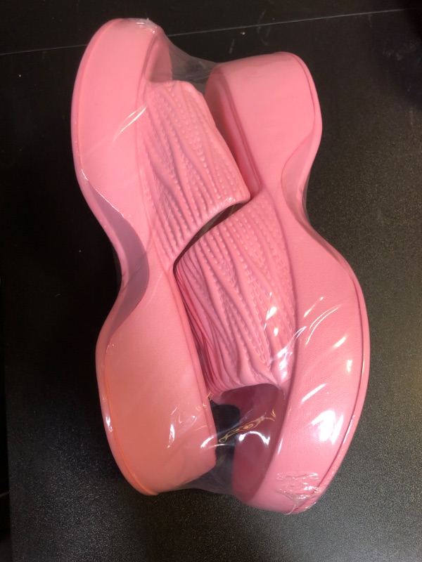 Photo 2 of Women's Wedge Slides Sandals | Platform Open Toe| Beach Sandals |Cloud Slides for Outdoor | Thick Sole
Size 7.5-8.5 Narrow Pink