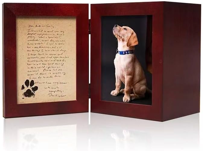 Photo 1 of Pet Urns for Dogs or Cat Ashes, Dog Keepsake Box Cremation Urn, Pet Memorial Box, Pet Cremation Urn with Photo Frame,Large Wooden Urn for Dog Ashes, Pet Loss Memorial Gifts
