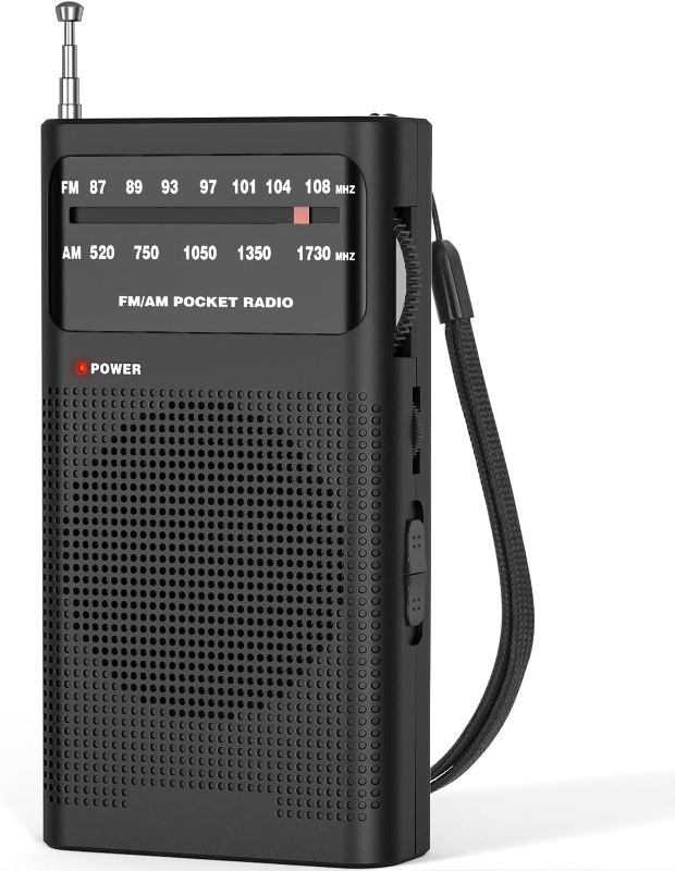 Photo 1 of Goodes Portable Radio AM FM, Transistor Radio with Loud Speaker, Headphone Jack, 2AA Battery Operated Radio for Long Range Reception, Portable Radio for Indoor, Outdoor and Emergency Use-Black
