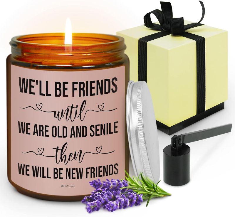 Photo 1 of Best Friend Candle with Snuffer - We'll be Friends Until We are Old - Friend Gifts for Women, Men on Graduation - Best Friend Birthday Gifts for Women - Friendship Gifts for Women Friends
