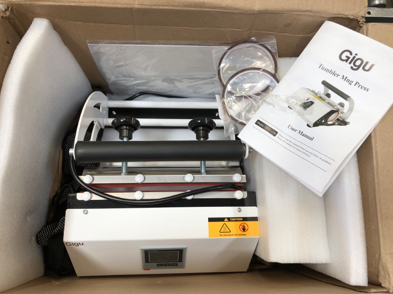 Photo 1 of Gigu Tumbler Heat Press Machine for 20oz-30oz Sublimation Blanks Tumblers Press, 11-16oz Mug Press with Sublimation Paper Heat Tape & Gloves, Coffee Mugs Cup Press Glass Water Bottle DIY Heat Transfer
